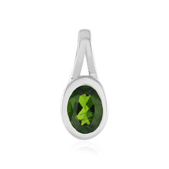 Ciondolo in argento con Diopside Russo