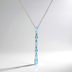 Collana in argento con Topazio Blu Cielo