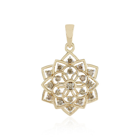 SI1 Schokoladen-Brillant-Goldanhänger