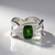 Anello in argento con Diopside Russo (de Melo Essence)