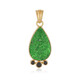 Uvarovite Silver Pendant (Bali Barong)