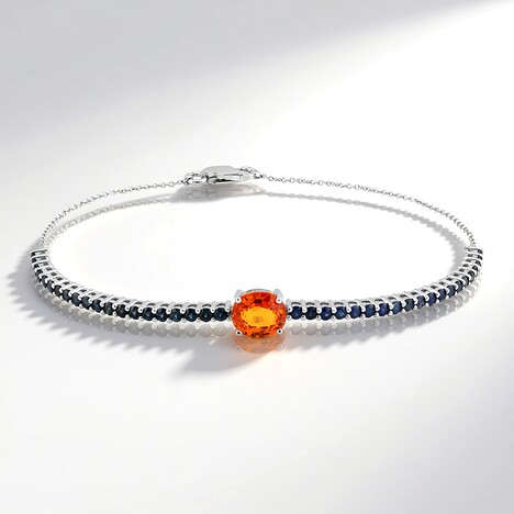 Bracciale in oro con Zaffiro Arancione Ban Ka Cha