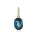 9K London Blue Topaz Gold Pendant