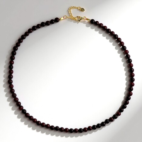 Collana in argento con Granato Mozambico