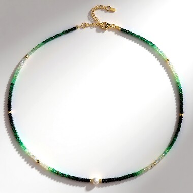 Collana in argento con Smeraldo Brasiliano (Riya)