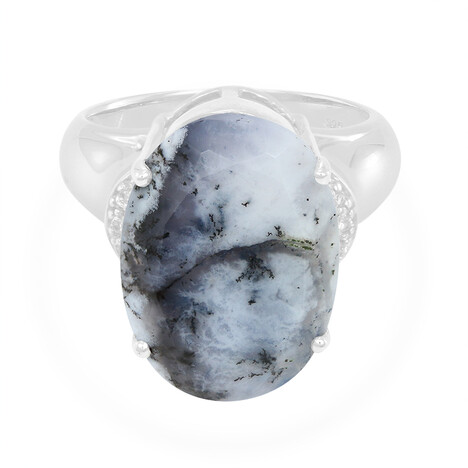 Dendritic Agate Silver Ring