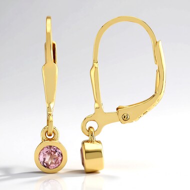Nigerian Pink Tourmaline Silver Earrings