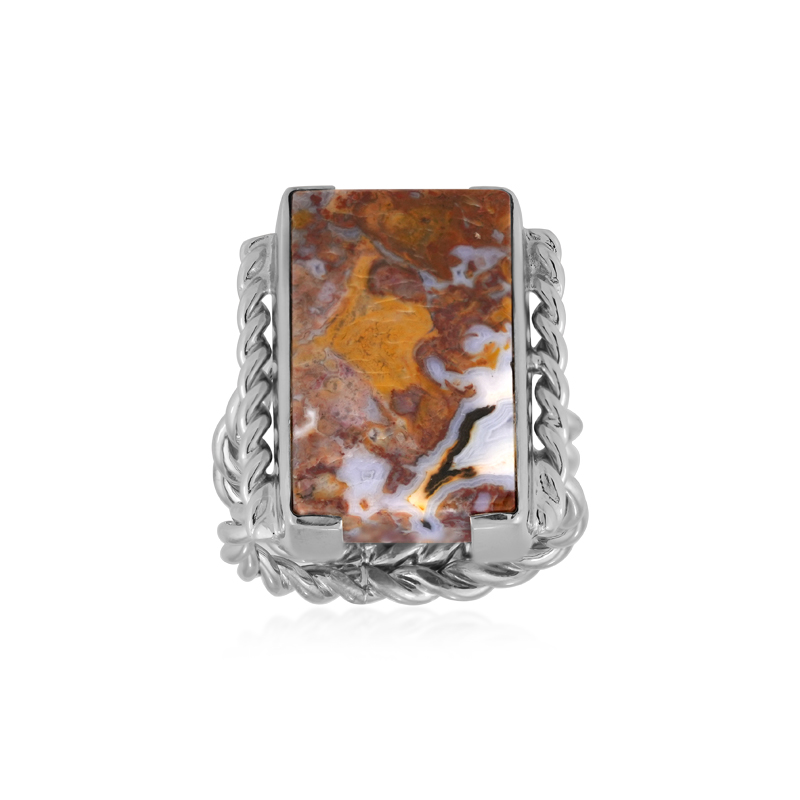 Bague Ethnique Artisanale Bali - Bois D'ébène Bio, Coquillage Et Argent 925 - Taille 58
