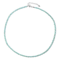 Blauer Apatit-Silberhalskette