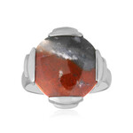 Anello in argento con Calcedonio (Bali Barong)