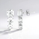 Boucles d'oreilles en argent et Zircon (de Melo Essence)