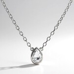 Collier en argent et Topaze blanche