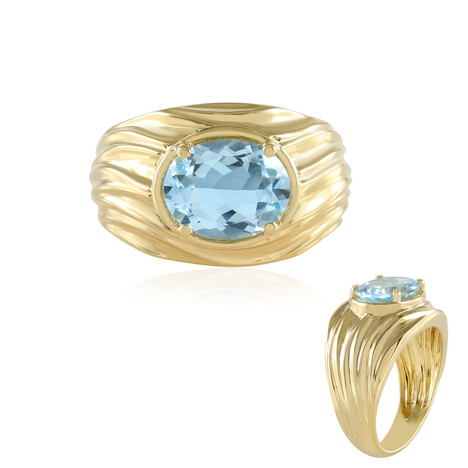 Himmelblauer Topas-Silberring (Adela Silber)