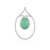 Zilveren hanger met een chrysopraas (KM by Juwelo)