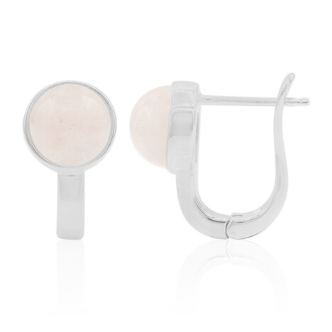 Pendientes en plata con Cuarzo rosa