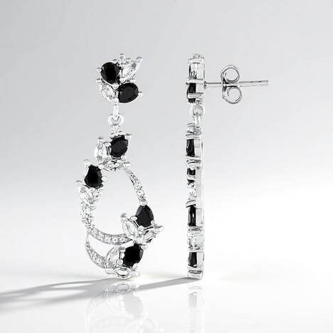 Orecchini in argento con Spinello Nero
