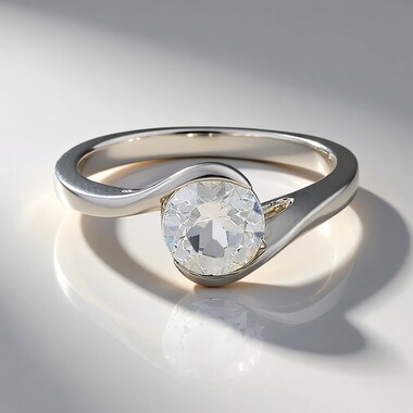 Anello in argento con Topazio Bianco