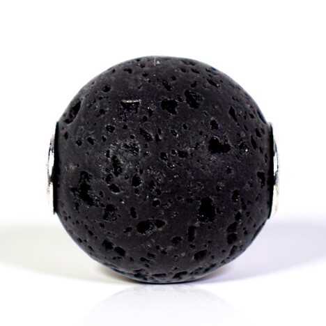 Ciondolo in argento con Lava Nera (MONOSONO COLLECTION)