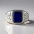 Anello in argento con Calcedonio Blu