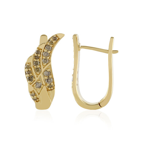 I2 Schokoladen-Brillant-Silberohrringe