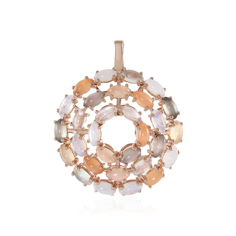 Zilveren hanger met Groene maanstenen (KM by Juwelo)