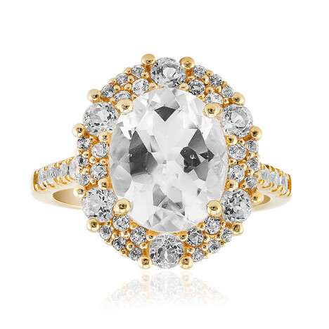 Weißer Topas-Silberring