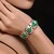 Zilveren armband met groene agaten (Dallas Prince Designs)