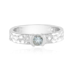 Zilveren ring met een Braziliaanse Aquamarijn