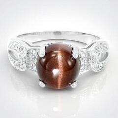 Anello in argento con Scapolite Occhio di Gatto