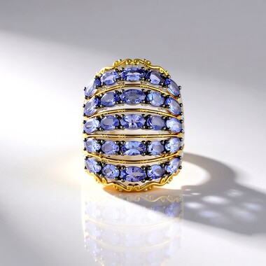 Anillo en plata con Tanzanita (Gems en Vogue)
