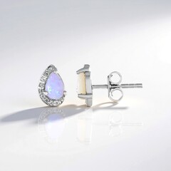 Orecchini in argento con Opale Australiano