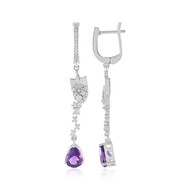 Sibirischer Amethyst-Silberohrringe