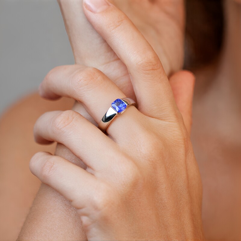 Tanzanite Silver Ring