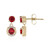 9K Tanzanian Ruby Gold Earrings