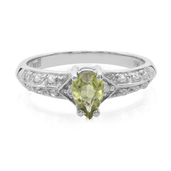 Bague en argent et Saphir paon non chauffé