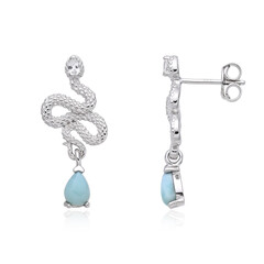 Larimar-Silberohrringe