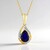 Collana in argento con Zaffiro Blu del Madagascar