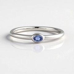 Anello in argento con Zaffiro Ceylon Blu