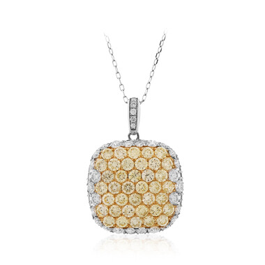 Gelber SI2 Brillant-Goldhalskette (CIRARI)