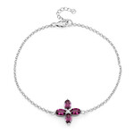Rhodolite Silver Bracelet
