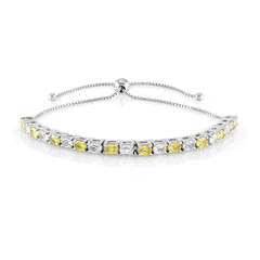 Zilveren armband met Gele Ceylon saffieren