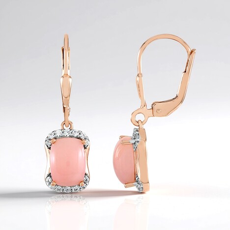 Orecchini in argento con Opale Rosa (Adela Silber)