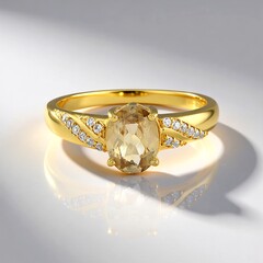 Anello in argento con Zircone Canarino