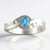 Anello in argento con Apatite Blu Neon Goias (Pallanova)