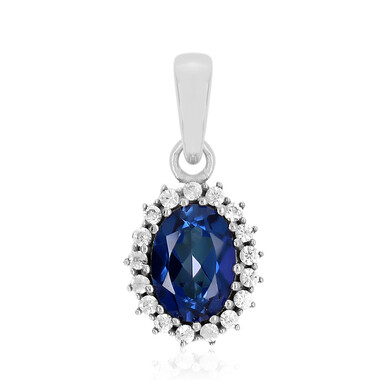 Colgante en plata con Topacio azul royal