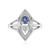 Bague en argent et Saphir bleu de Ceylan non chauffé