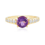 Anillo en plata con Amatista de Marruecos