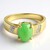 Anello placcato in oro con Crisoprasio Imperiale