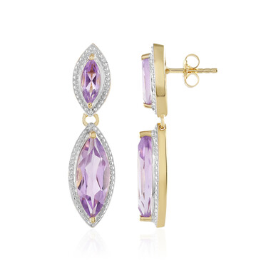 Orecchini in argento con Ametista Rose de France
