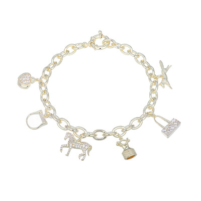 Zircon Silver Bracelet (Adela Silber)